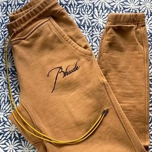 Rhude Lounge Sweatpants Tan